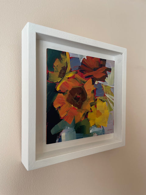 Buttoning - Vase of Dahlias