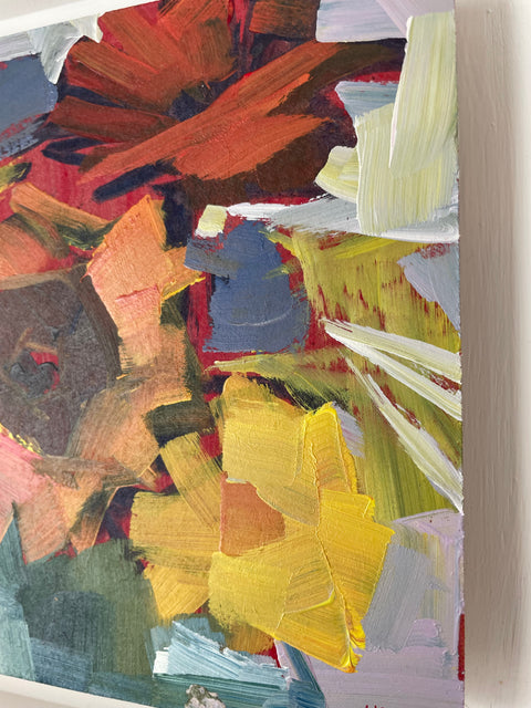 Buttoning - Vase of Dahlias