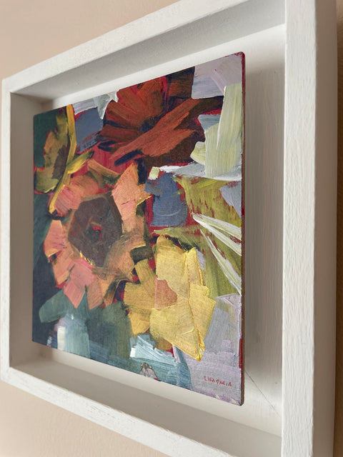 Buttoning - Vase of Dahlias