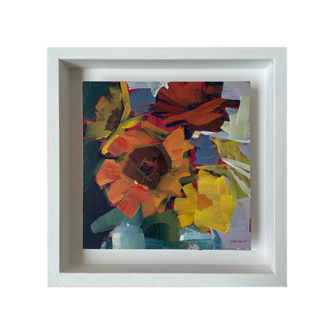 Buttoning - Vase of Dahlias